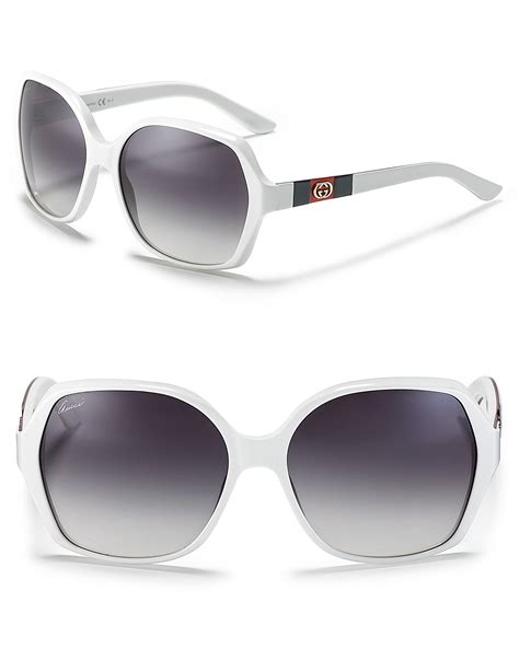 white gucci round sunglasses|brand new gucci white sunglasses.